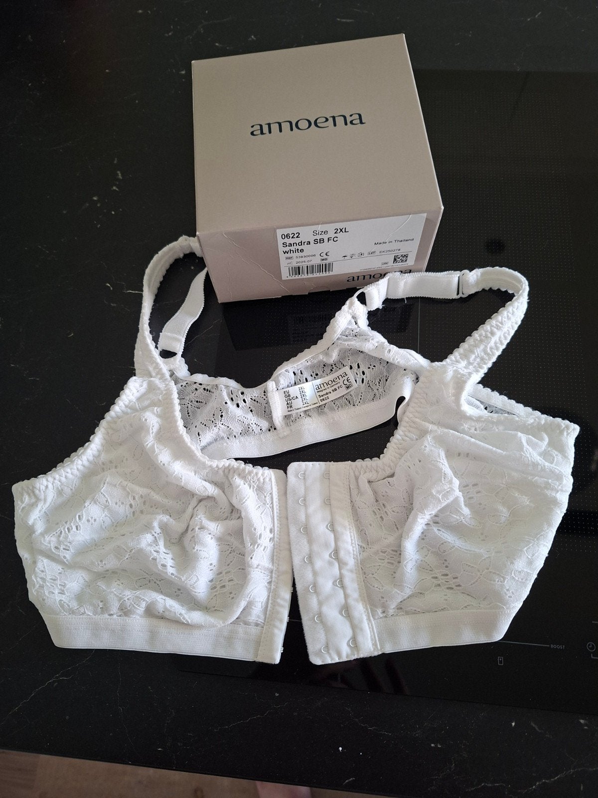 Nieuwe Amoena 85D 90C Prothese BH Postoperatief Wit, Amoena, Ophalen of Verzenden, Wit, BH