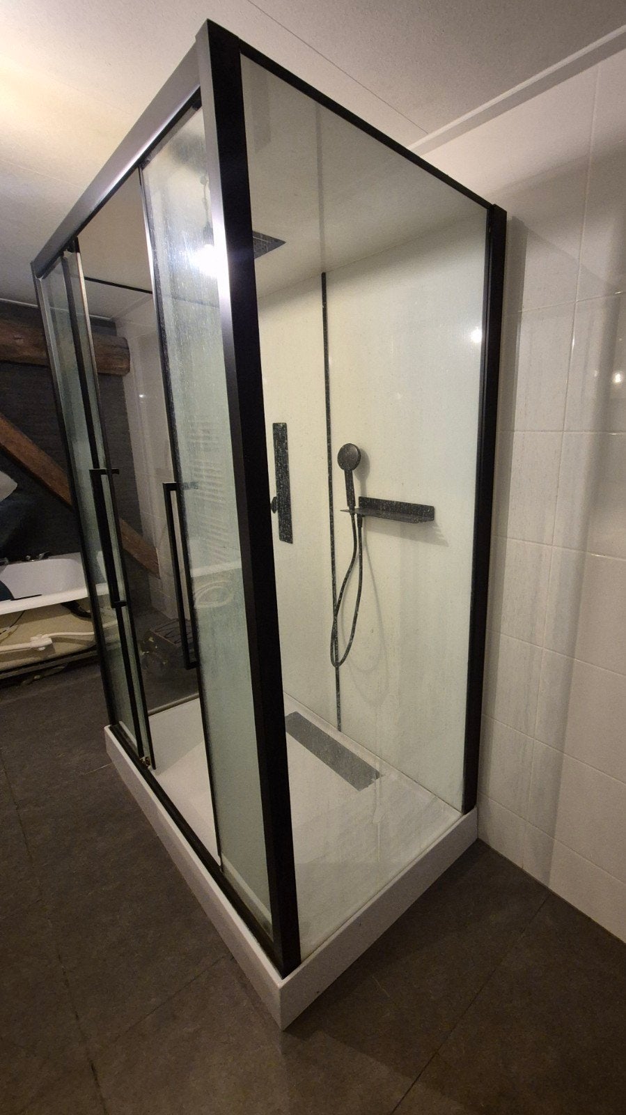 Douchecabine 160x83cm met massage en regendouche, Ophalen, Glas, Douche