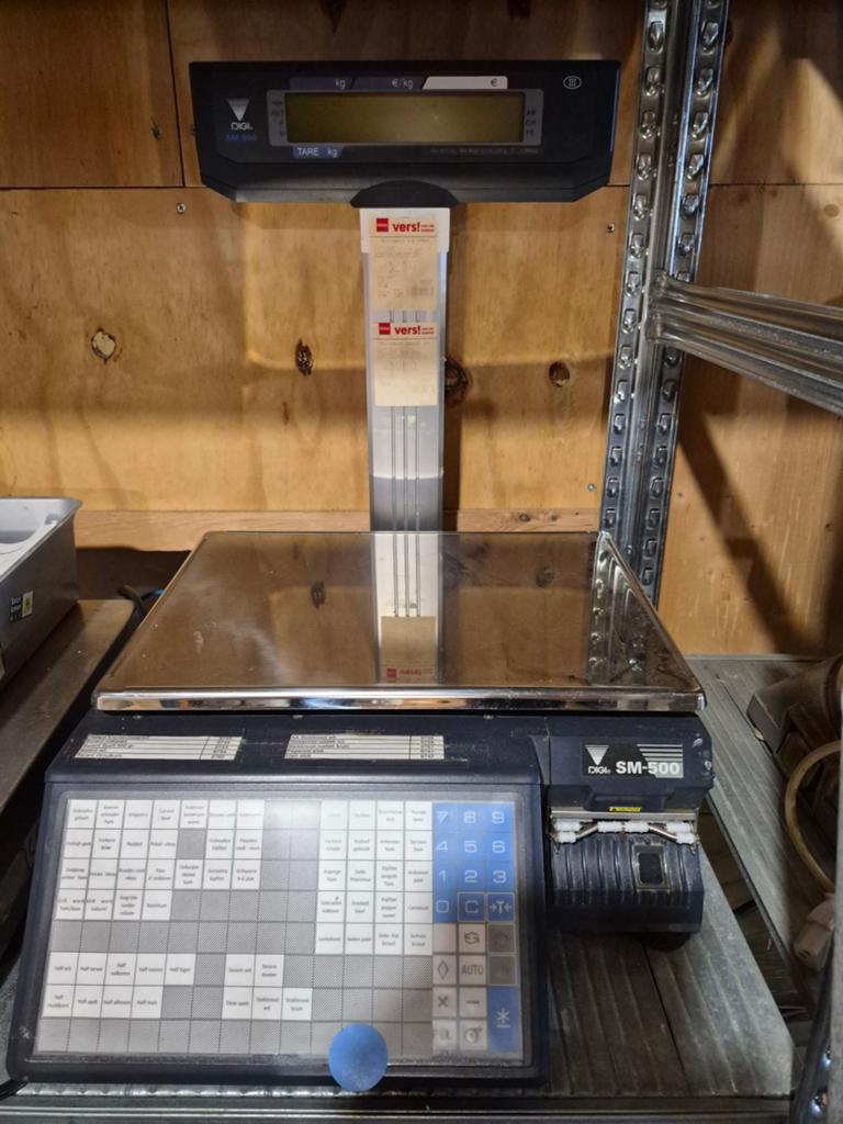 Digitale Weegschaal DIGI SM-500 met etiketprinter, Ophalen, Gebruikt, Winkelweegschaal, Digitaal
