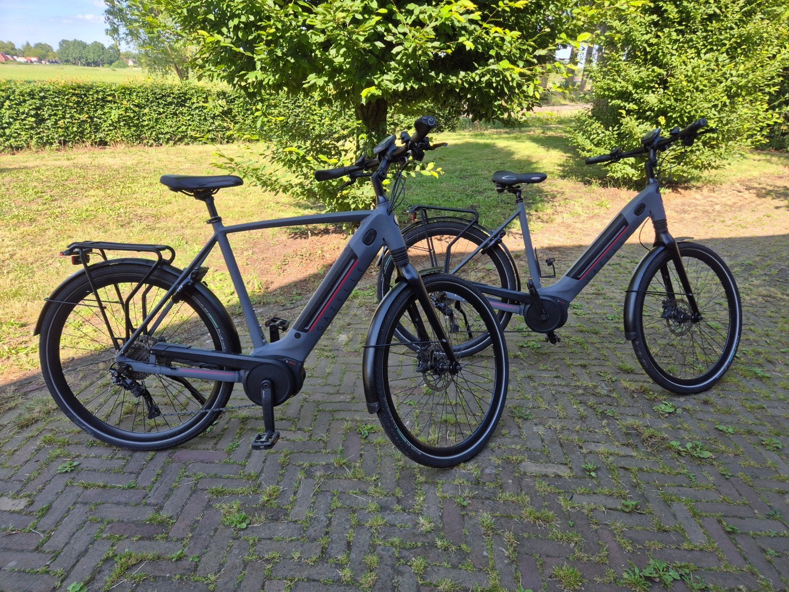 Gazelle T10 E-bike elektrische fiets set heren en vrouwen, Ophalen of Verzenden, Zo goed als nieuw, 50 km per accu of meer, 55 tot 59 cm