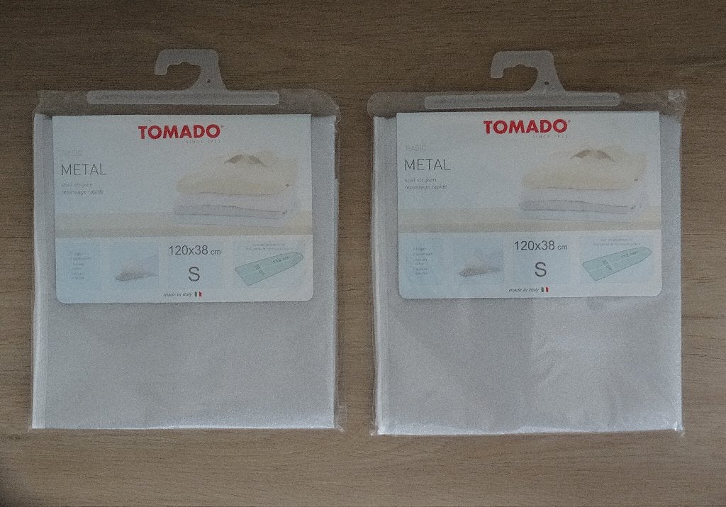 2x Tomado metal strijkplankovertrek / strijkplankhoes, nieuw, Ophalen of Verzenden, Nieuw
