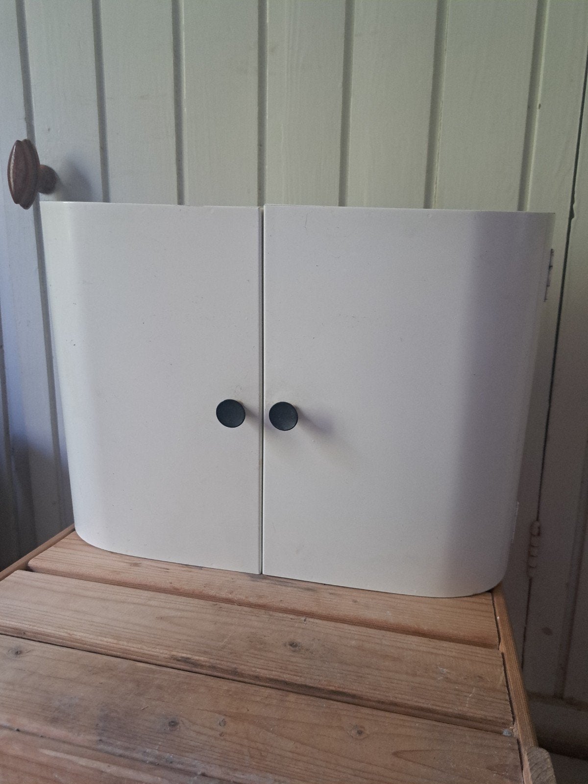 Vintage medicijnkastje / wandkastje met afgeronde hoeken, Ophalen, Gebruikt