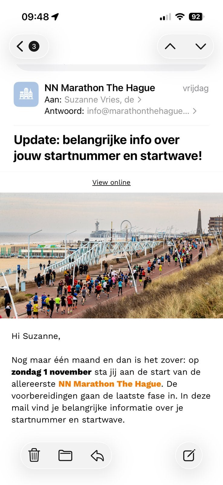 Hele marathon Den Haag, Twee personen, November