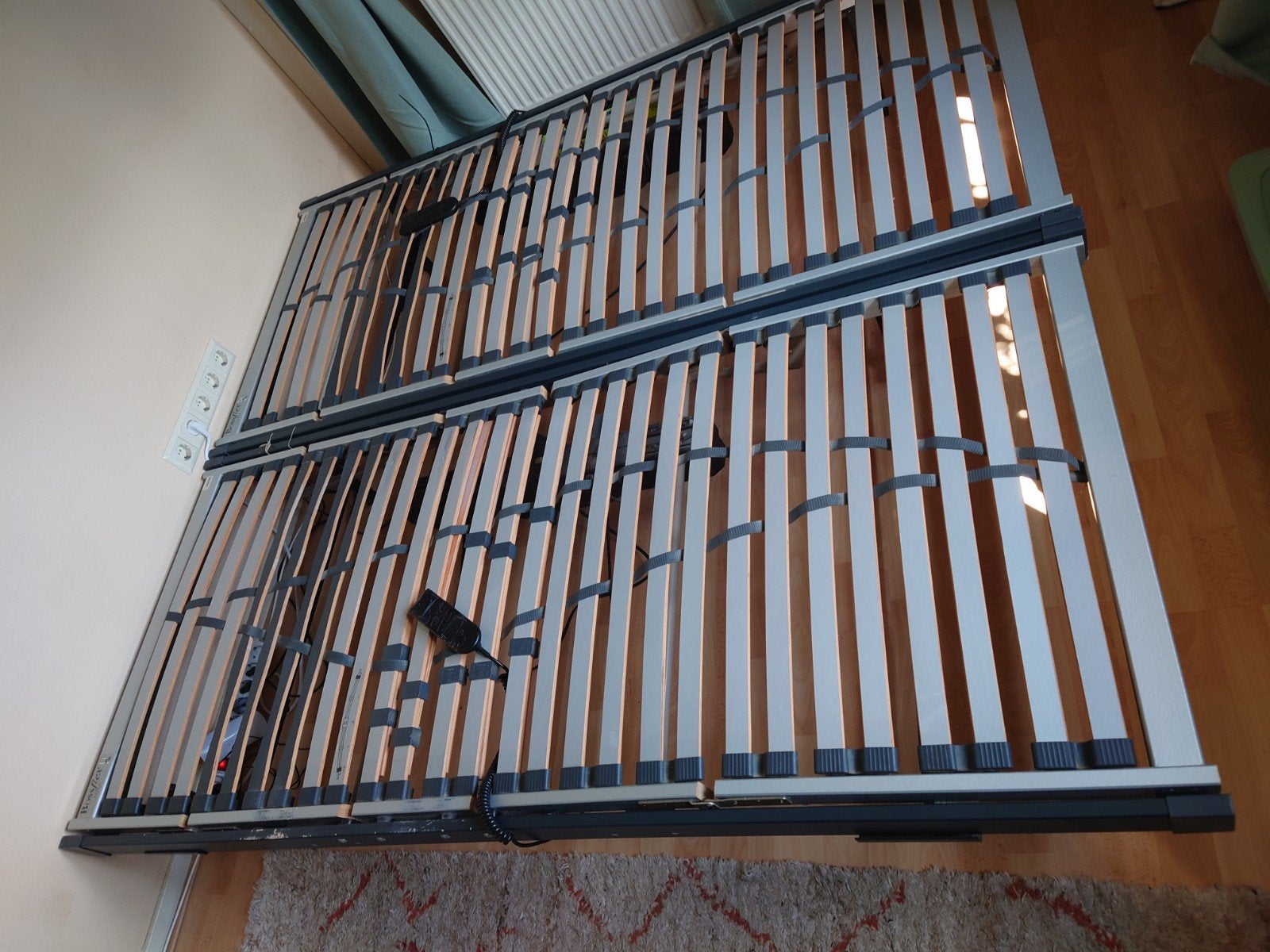 Gratis dubbele bedbodem, verstelbaar, Ophalen, Gebruikt, 90 cm, Tweepersoons