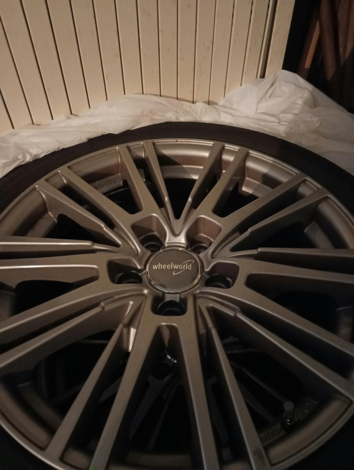 4x Continental winterbanden met Wheelworld WH18 velgen., Ophalen, Zo goed als nieuw