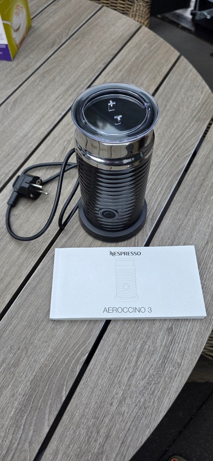 Nespresso Aeroccino 3 Melkopschuimer - Nieuwstaat, Overige modellen, Overige typen, Ophalen of Verzenden, Zo goed als nieuw