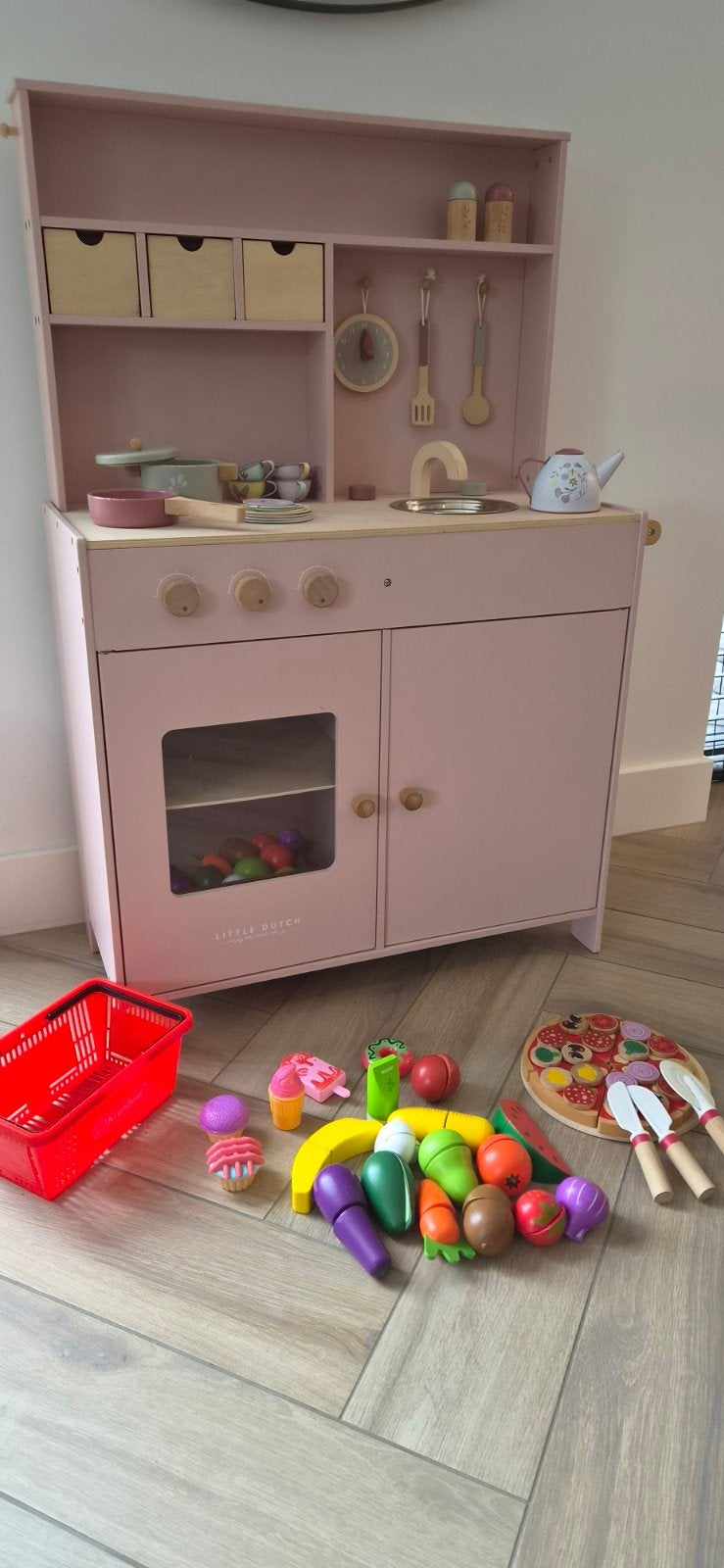 Little Dutch Houten Speelkeuken met Accessoires, roze, Ophalen, Gebruikt, Hout, Speelkeuken