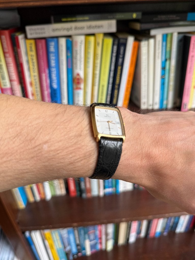 Zenith Cosmopolitan Tank dress watch horloge retro vintage, Ophalen of Verzenden, Leer, Overige merken