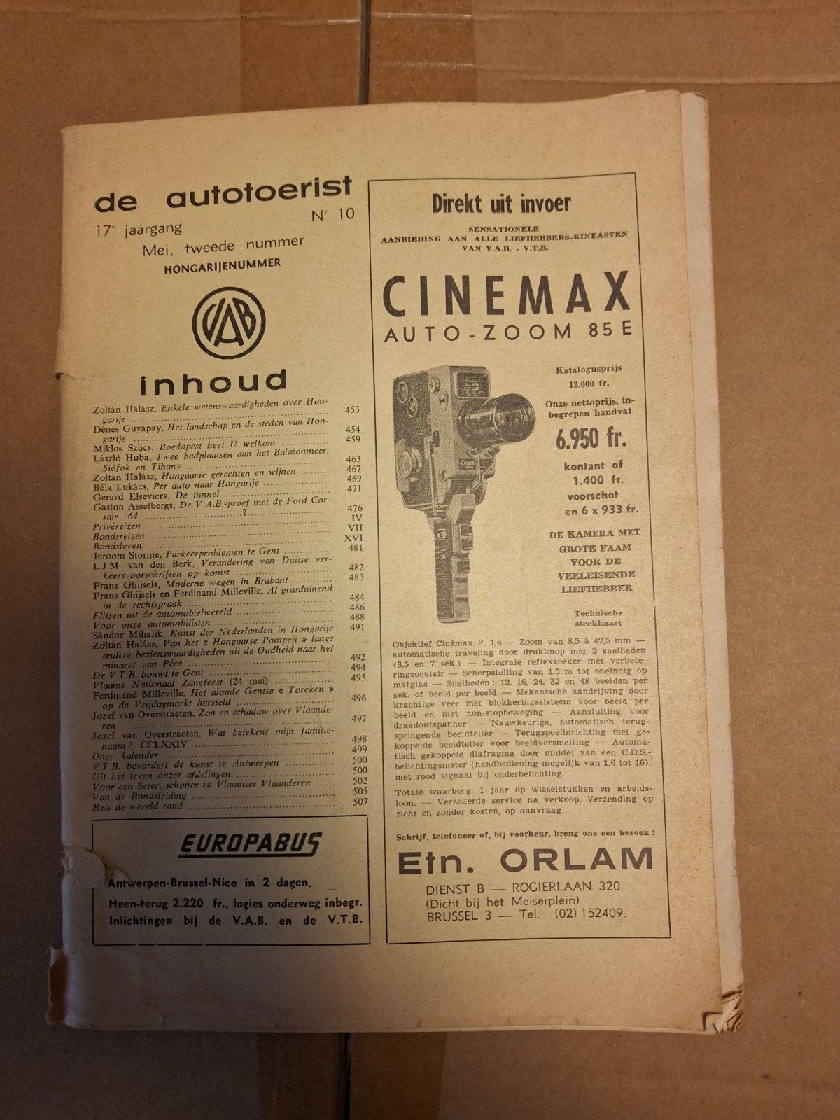 De AutoToerist - Mei 1966 - Met KLM advertentie, Ophalen of Verzenden, Gelezen, Overige typen