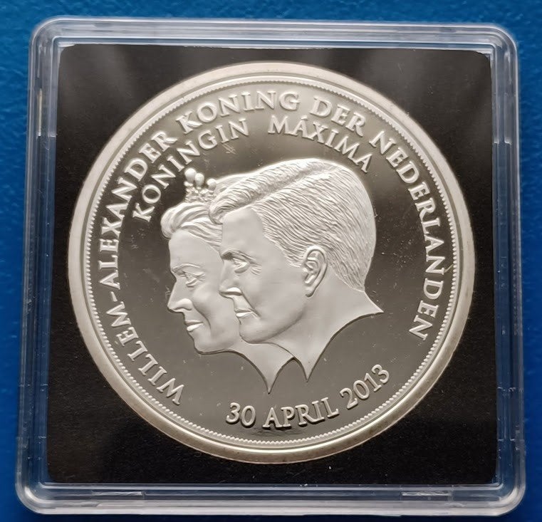 Penning Dubbelportret Koninklijk Paar - 2013 Ons Vorstenhuis, Postzegels en Munten, Penningen en Medailles, Verzenden, Overige materialen