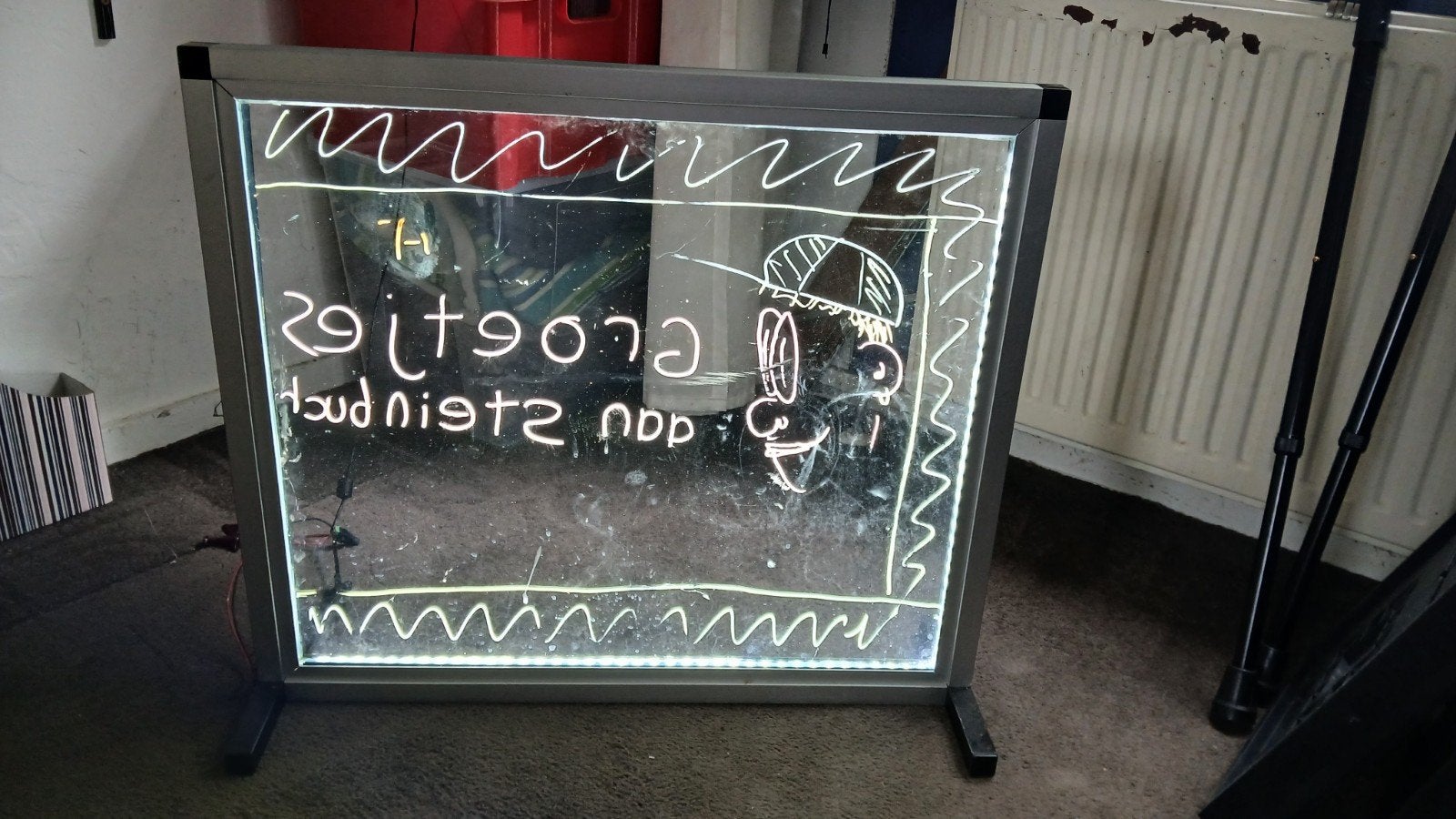 Lightboard tafel model, Ophalen, Krijtbord