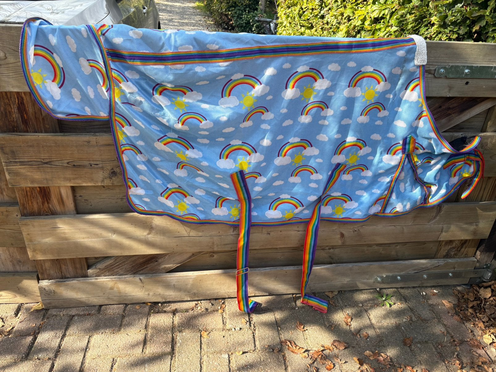 Regenboog vliegendeken 145, Dieren en Toebehoren, Ophalen of Verzenden, Zo goed als nieuw