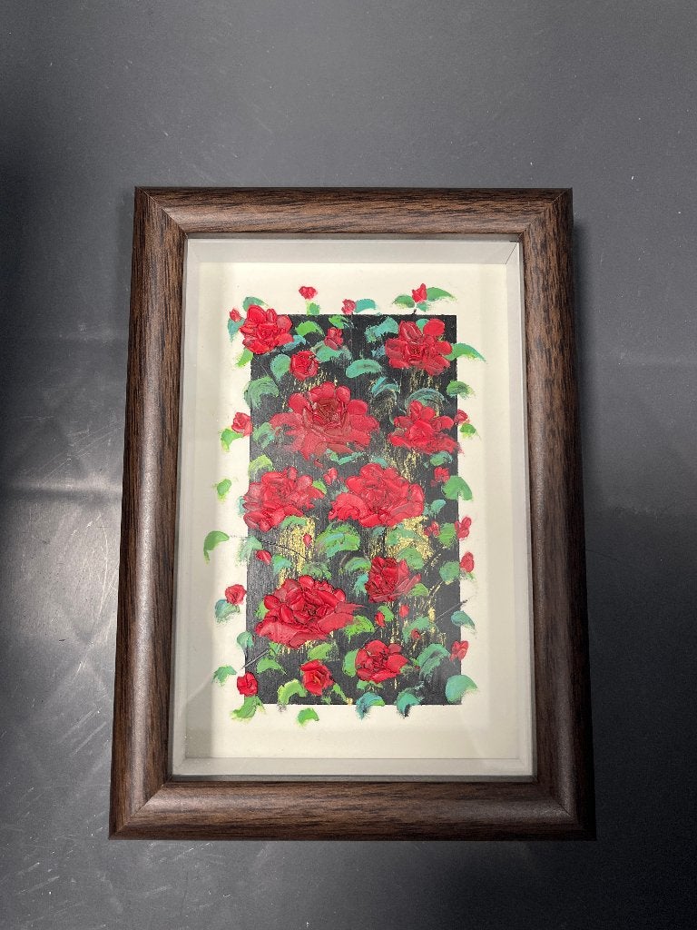 Rozen schilderijtje 12x17cm - nieuw, Ophalen of Verzenden