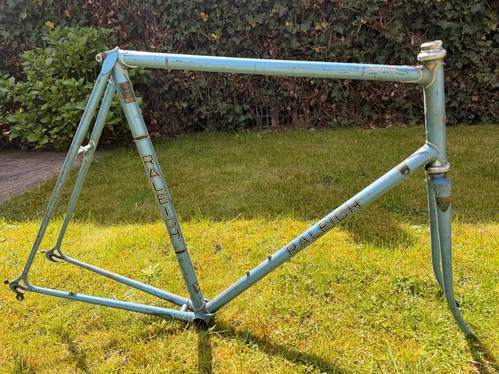 Raleigh Professional racefiets frame met Campagnolo balhoofd, Fietsen en Brommers, Fietsonderdelen, Ophalen, Frame, Gebruikt, Staal