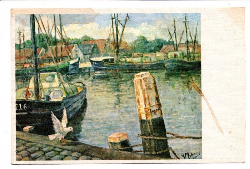 Ansichtkaart voetschilder P. Moleveld 1974 [1005]  [VeAnAn], Ophalen of Verzenden, 1960 tot 1980, Gelopen, Cultuur en Media
