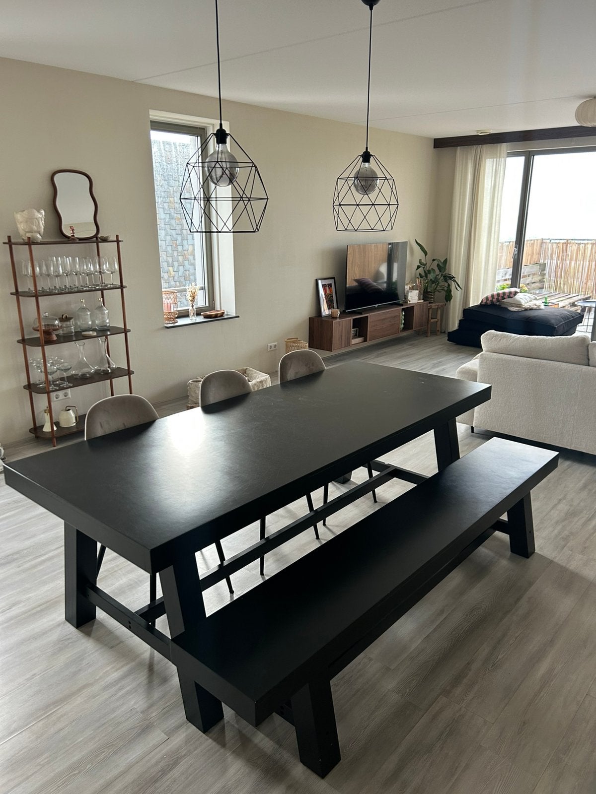 Stoere zwarte eetafel, Sport en Fitness, Biljarten en Poolen, Ophalen, Zo goed als nieuw, Pooltafel