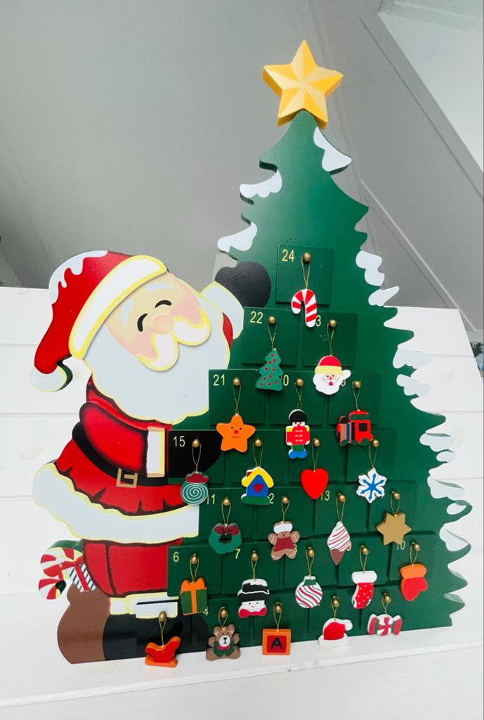 Spielwerk houten adventkalender - als nieuw!, Diversen, Kerst, Ophalen of Verzenden, Zo goed als nieuw