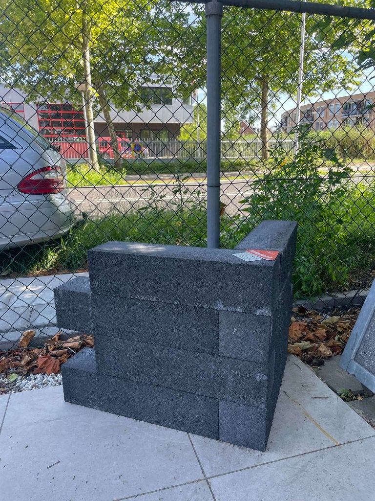 Opruiming stapelblokken, muurblokken Solid Black 60x15x15 cm, Niet ingevuld, 100 cm of meer, Niet ingevuld, Nieuw