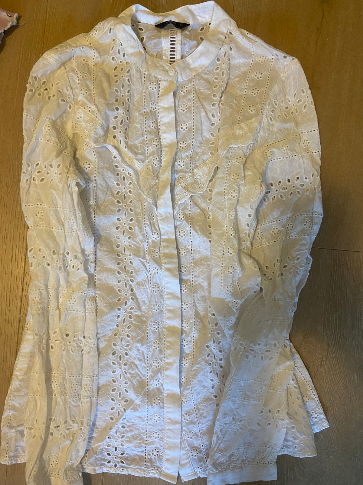 ONLY Witte Broderie Blouse Maat 34, Kleding | Dames, Blouses en Tunieken, Ophalen of Verzenden, Zo goed als nieuw, Maat 34 (XS) of kleiner
