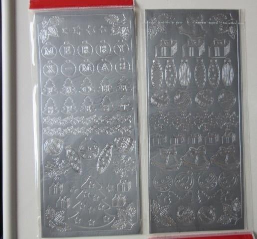 Zb16 2x STICKERVEL HOBBY KAARTEN MAKEN KERST STER BOOM KLOK, Diversen, Siemensstrasse 21, 59199 Bönen, Duitsland, Nieuw, Ophalen of Verzenden