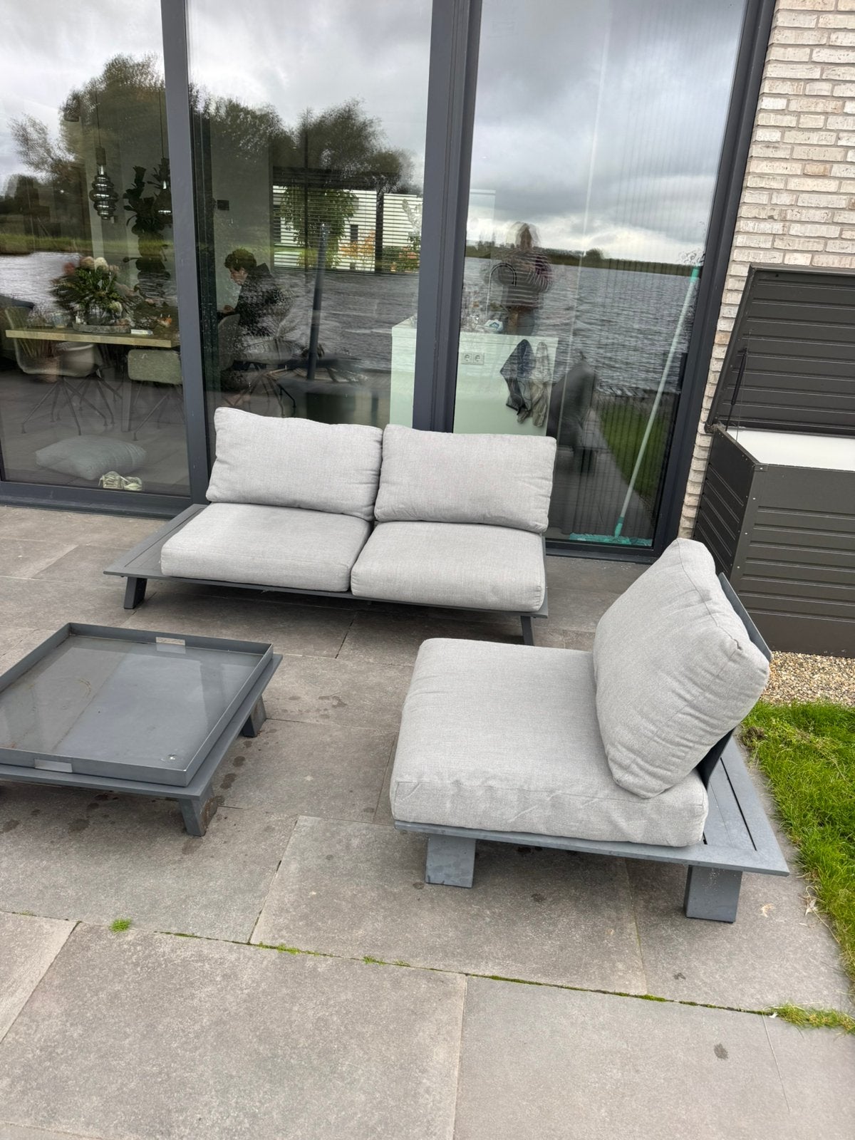 Alumium set met tafel, Ophalen, Gebruikt