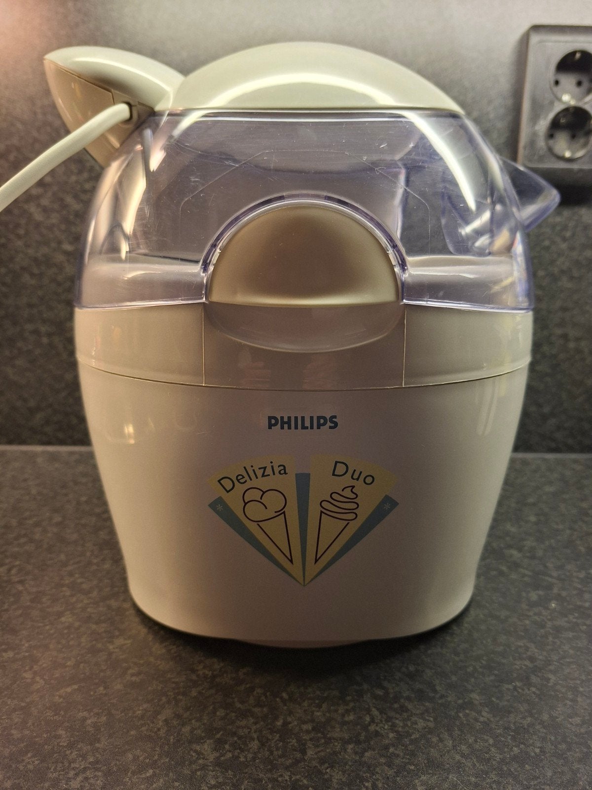 Philips Cucina - ijsmachine 1 liter, Verzenden, Zo goed als nieuw, Koelelement