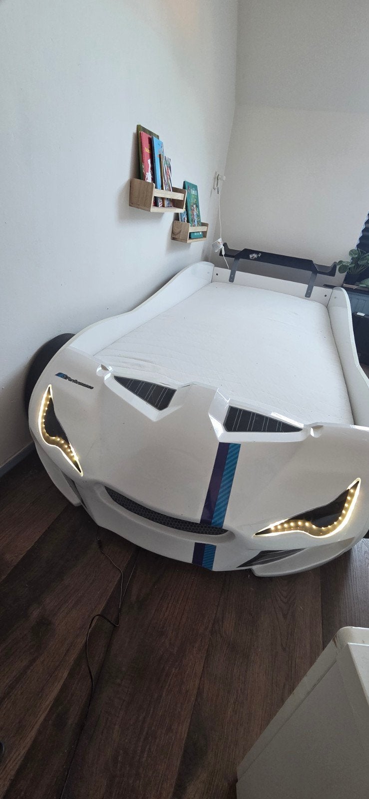 Autobed, Ophalen, 85 tot 100 cm, Gebruikt, Matras