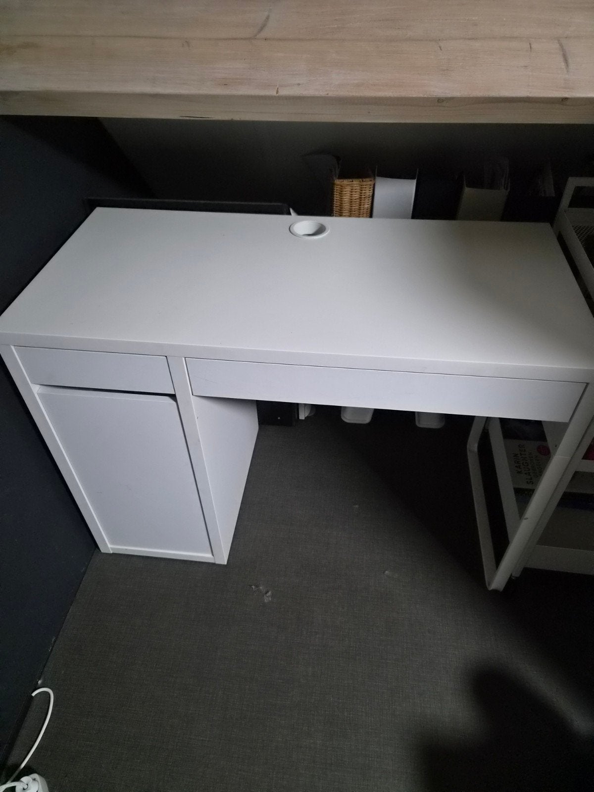 IKEA Micke Bureau Wit - Compact en Functioneel, Ophalen, Met lades, Gebruikt, Spaanplaat of MDF