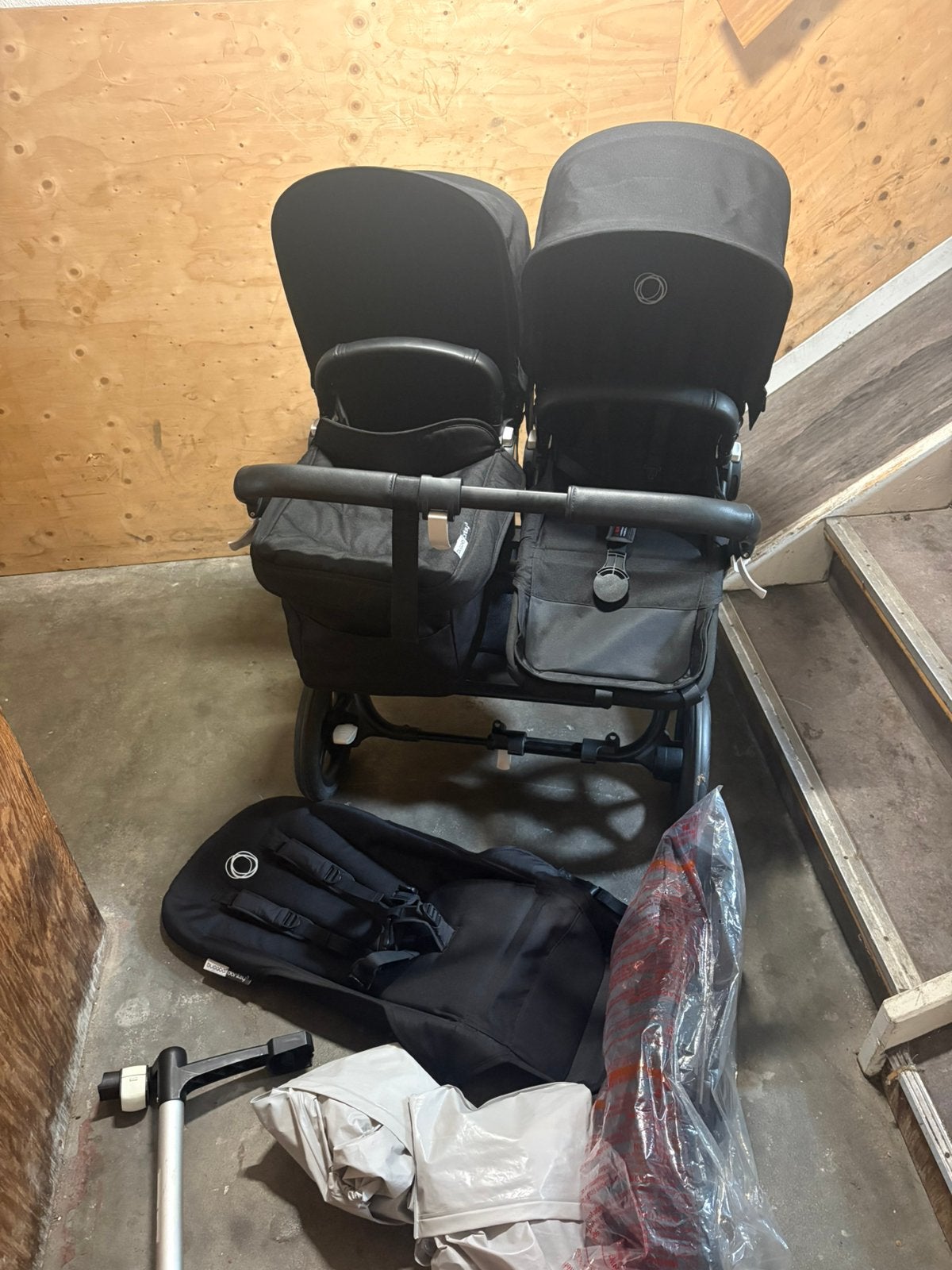 Bugaboo Donkey 3 Duo All Black Kinderwagen compleet, Kinderen en Baby's, Ophalen, Zo goed als nieuw, Bugaboo