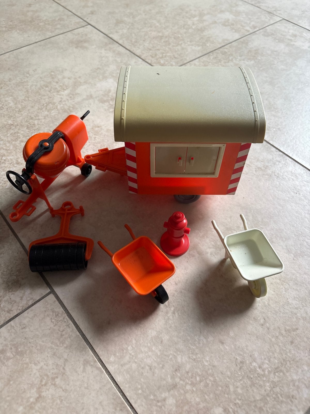Vintage Playmobil bouwplaats set met accessoires, Ophalen of Verzenden, Gebruikt, Jongen of Meisje