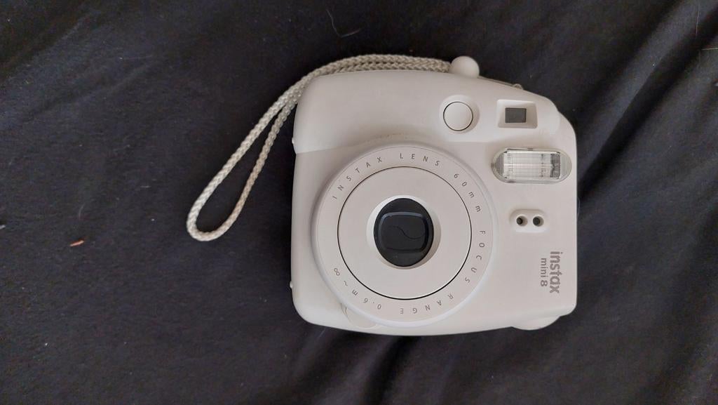 Instax Mini 8 Instant Camera - Wit, Ophalen of Verzenden, Gebruikt, Polaroid, Fuji