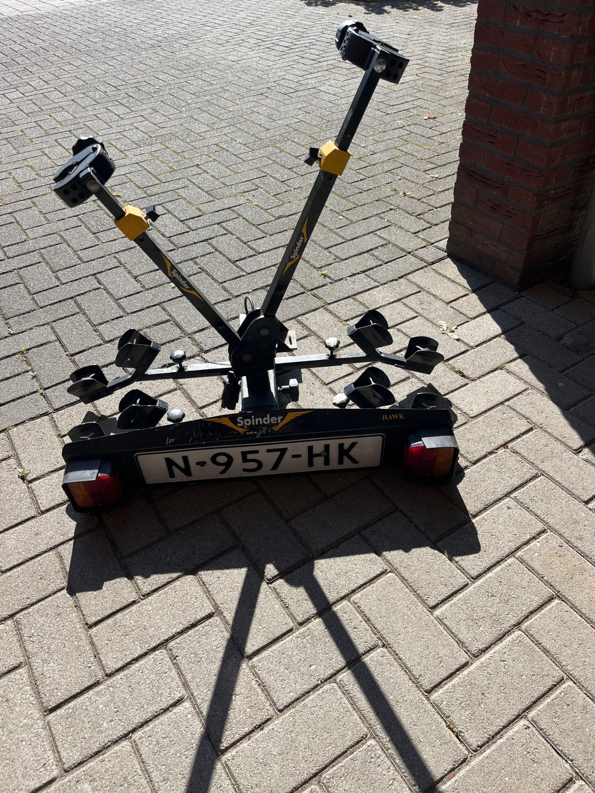 Spinder Hawk Trekhaak Fietsendrager voor 2 Fietsen, Auto diversen, Fietsendragers, Ophalen of Verzenden, 2 fietsen, Gebruikt, Trekhaakdrager