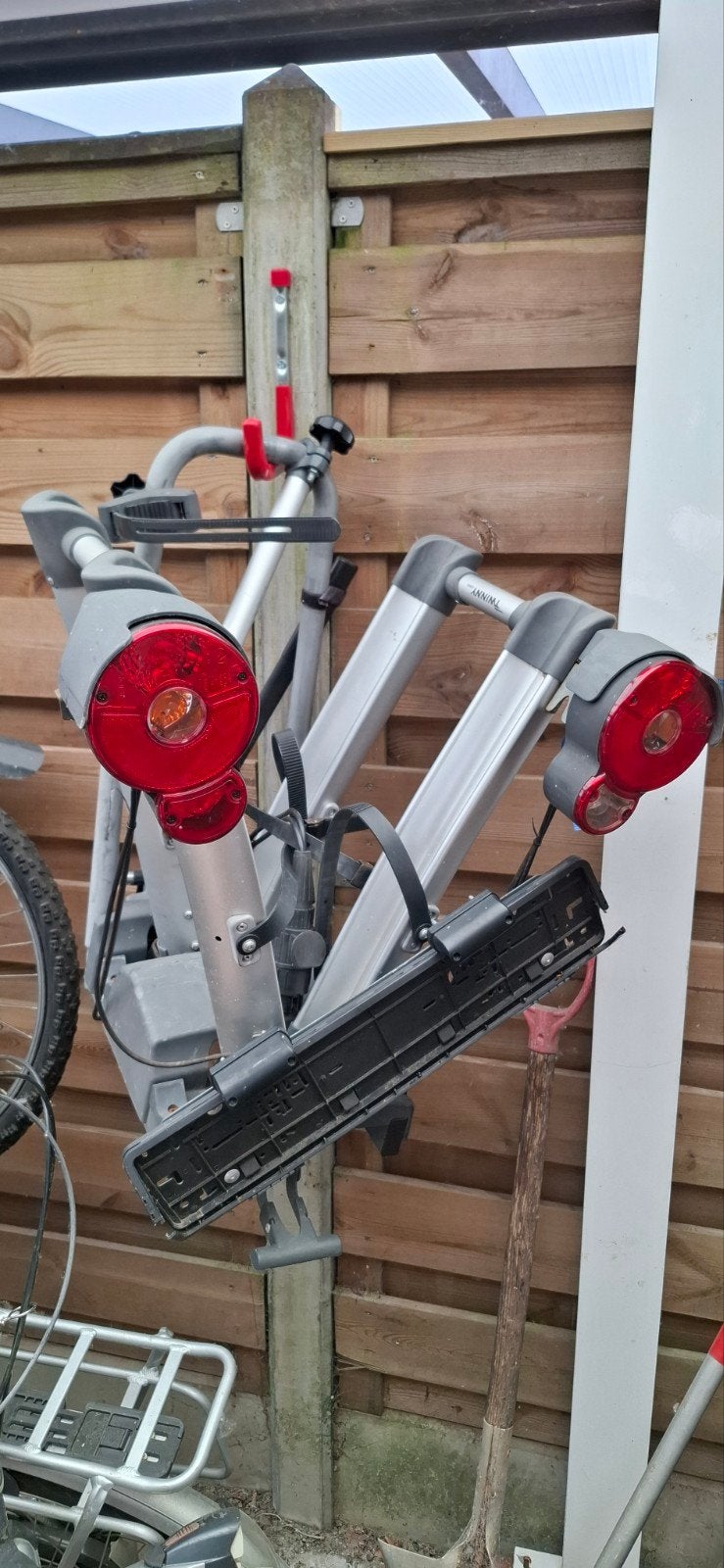 Twinny fietsendrager opvouwbaar, Ophalen, Gebruikt, 2 fietsen, Trekhaakdrager