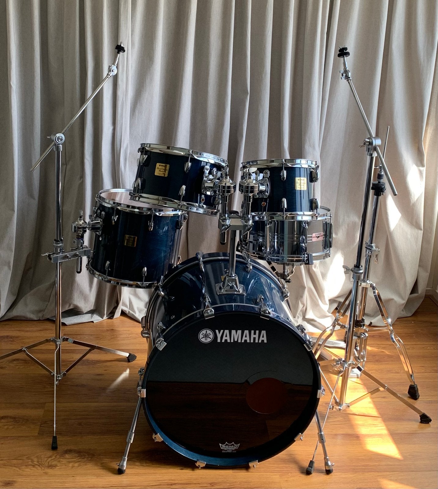 Yamaha Birch Custom Absolute, Sea Blue finish (shellset), Muziek en Instrumenten, Ophalen, Gebruikt, Yamaha