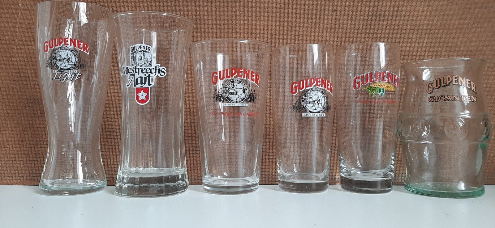 Gulpener Bierglazen Collectie - 6 Stuks, Verzamelen, Ophalen of Verzenden, Zo goed als nieuw