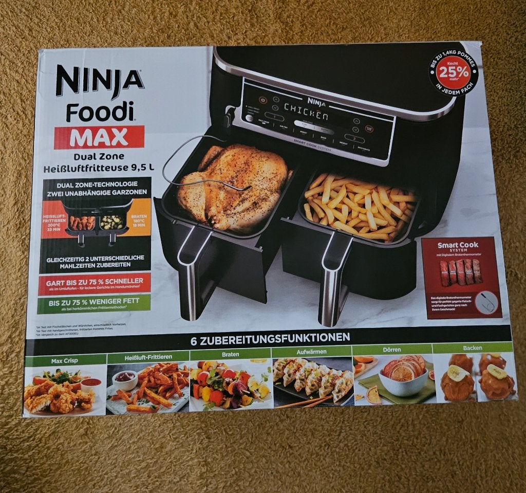 Ninja Airfryer Foodi Maxi, Witgoed en Apparatuur, Airfryers, Ophalen of Verzenden, Nieuw, Airfryer XXL, 1500 gram of meer