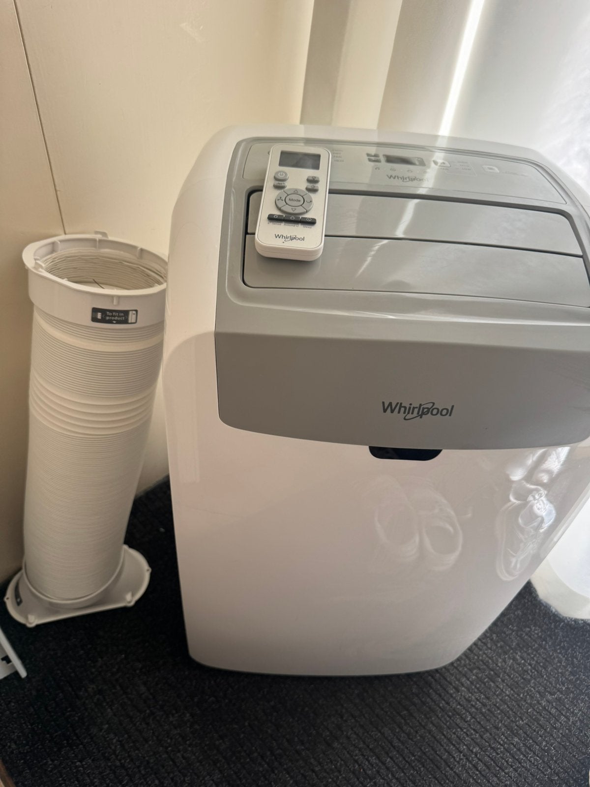 Whirlpool Professionele Airco 12000 BTU, Ophalen, Verwarmen, 3 snelheden of meer, Zo goed als nieuw