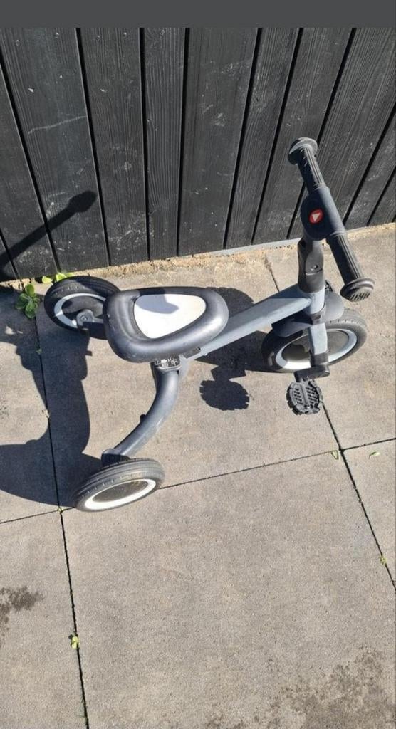 Topmark 4 in 1 loopfietsje zwart/grijs, Fietsen en Brommers, Fietsen | Driewielers, Ophalen, Gebruikt, Terugtraprem, Topmark