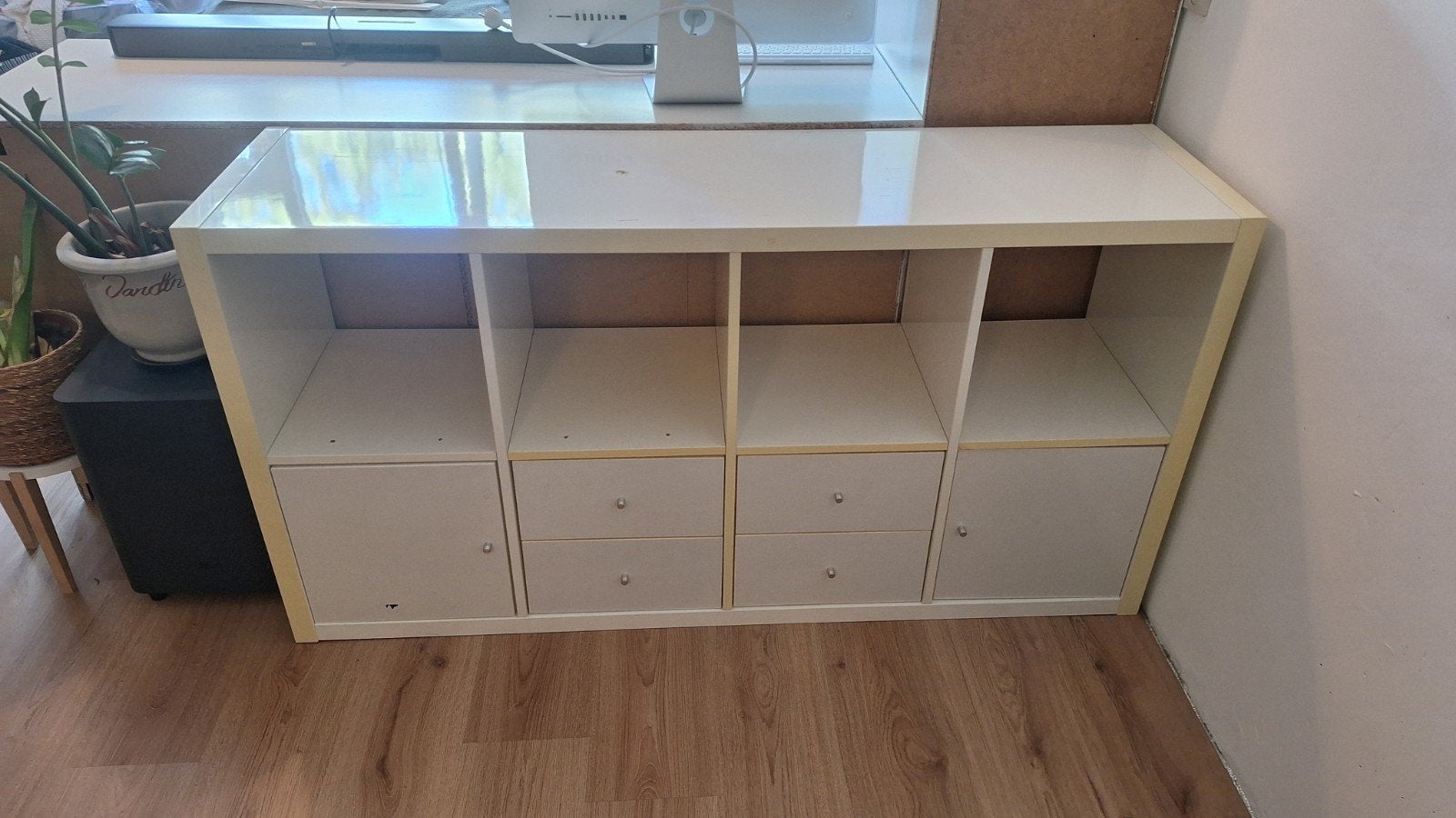 IKEA Kallax Kast met Lades - Wit (opknappertje) GRATIS, Ophalen, Gebruikt
