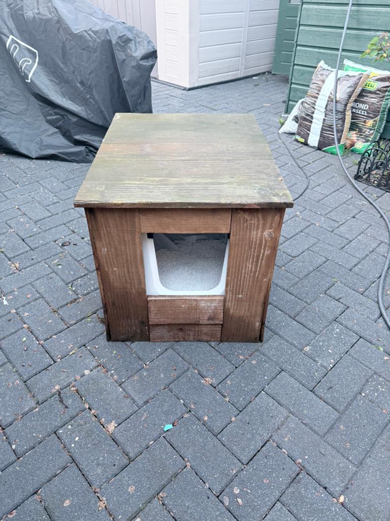 Grenen kattenbak voor buiten, Dieren en Toebehoren, Kattenbakken, Ophalen of Verzenden