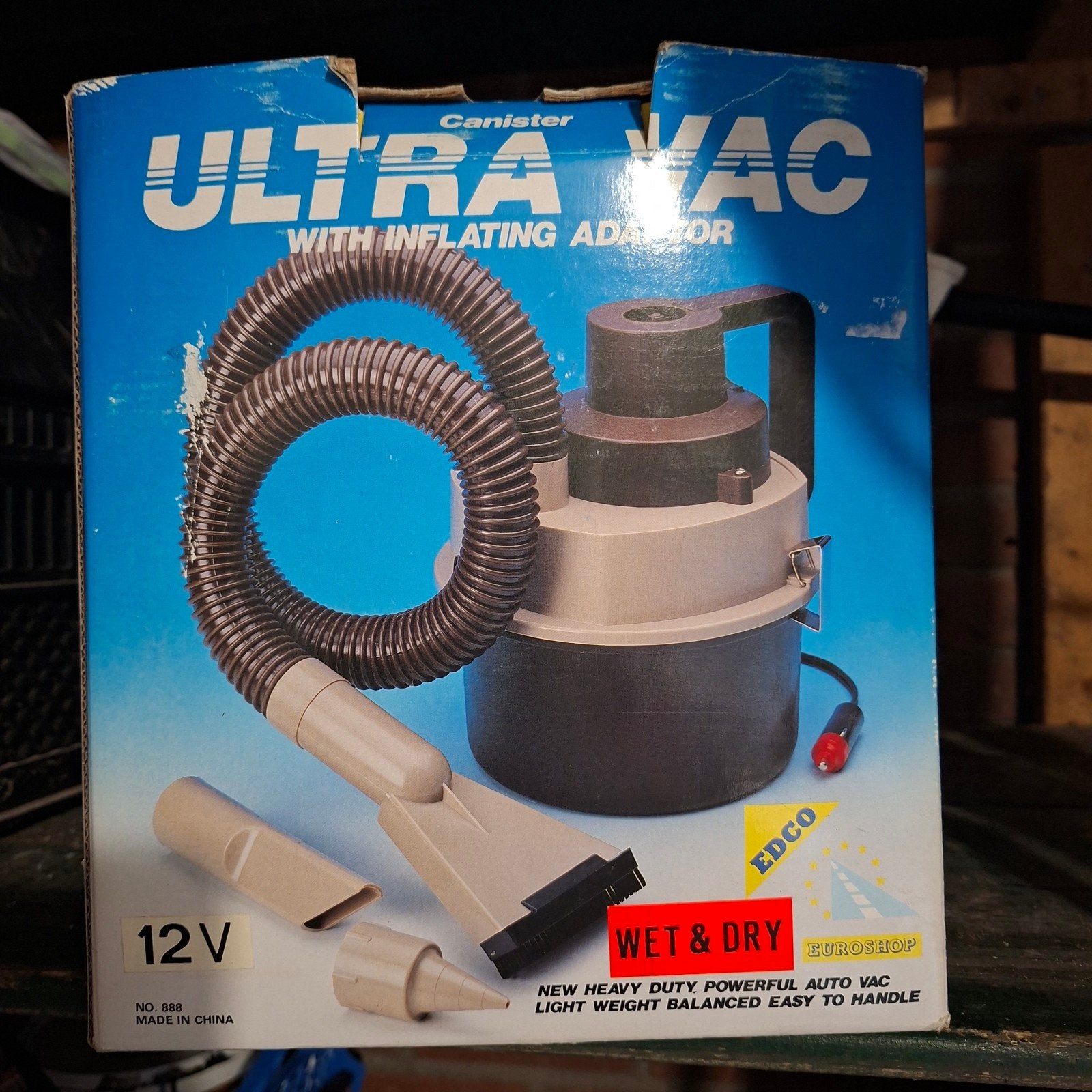 Ultra Vac 12V Auto Stofzuiger met Opblaasfunctie, Ophalen of Verzenden