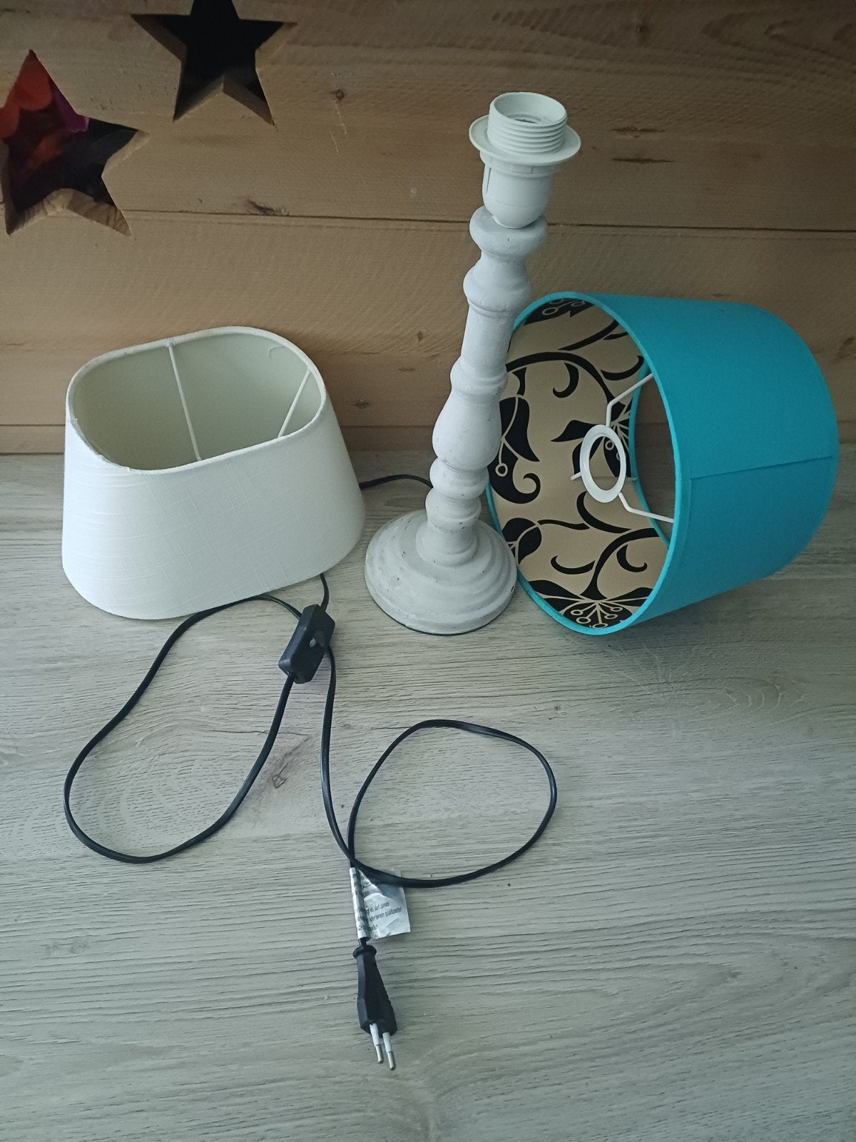 Lamp + lampenkappen, Ophalen of Verzenden