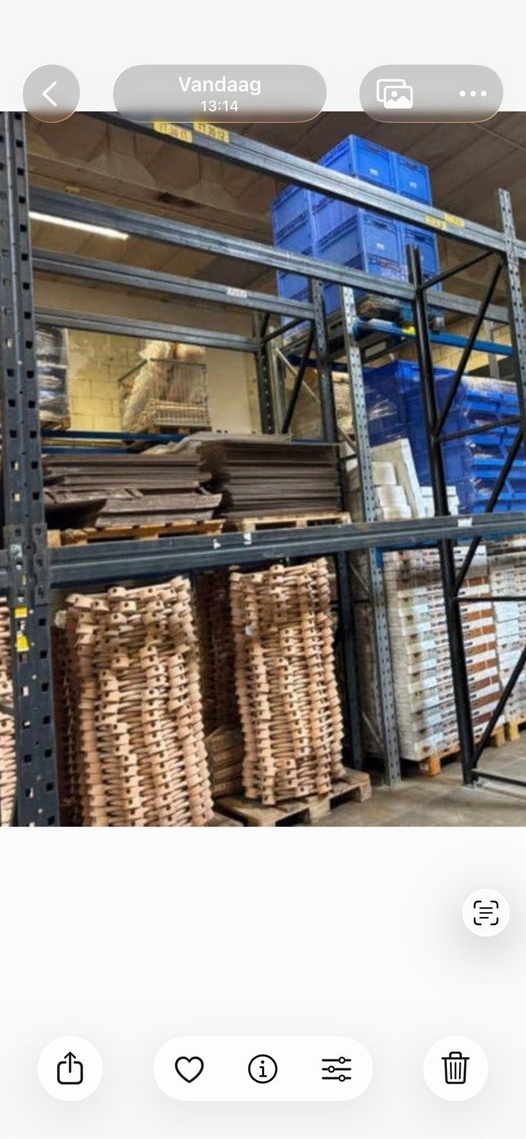 Palletstelling 2.8m lang pallet opslag stelling rek metaal ️, Ophalen, Overige materialen, Minder dan 4 cm, 15 m² of meer