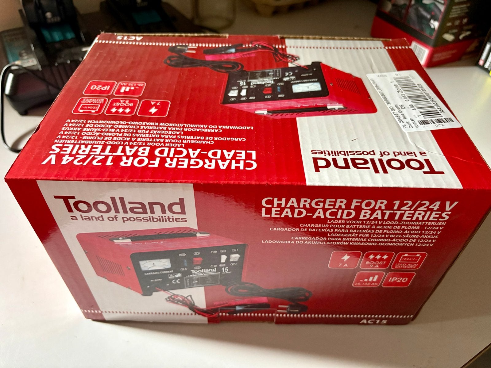 Toolland Acculader 12/24V 20A - Nieuwstaat, Ophalen of Verzenden, Nieuw, Universele onderdelen