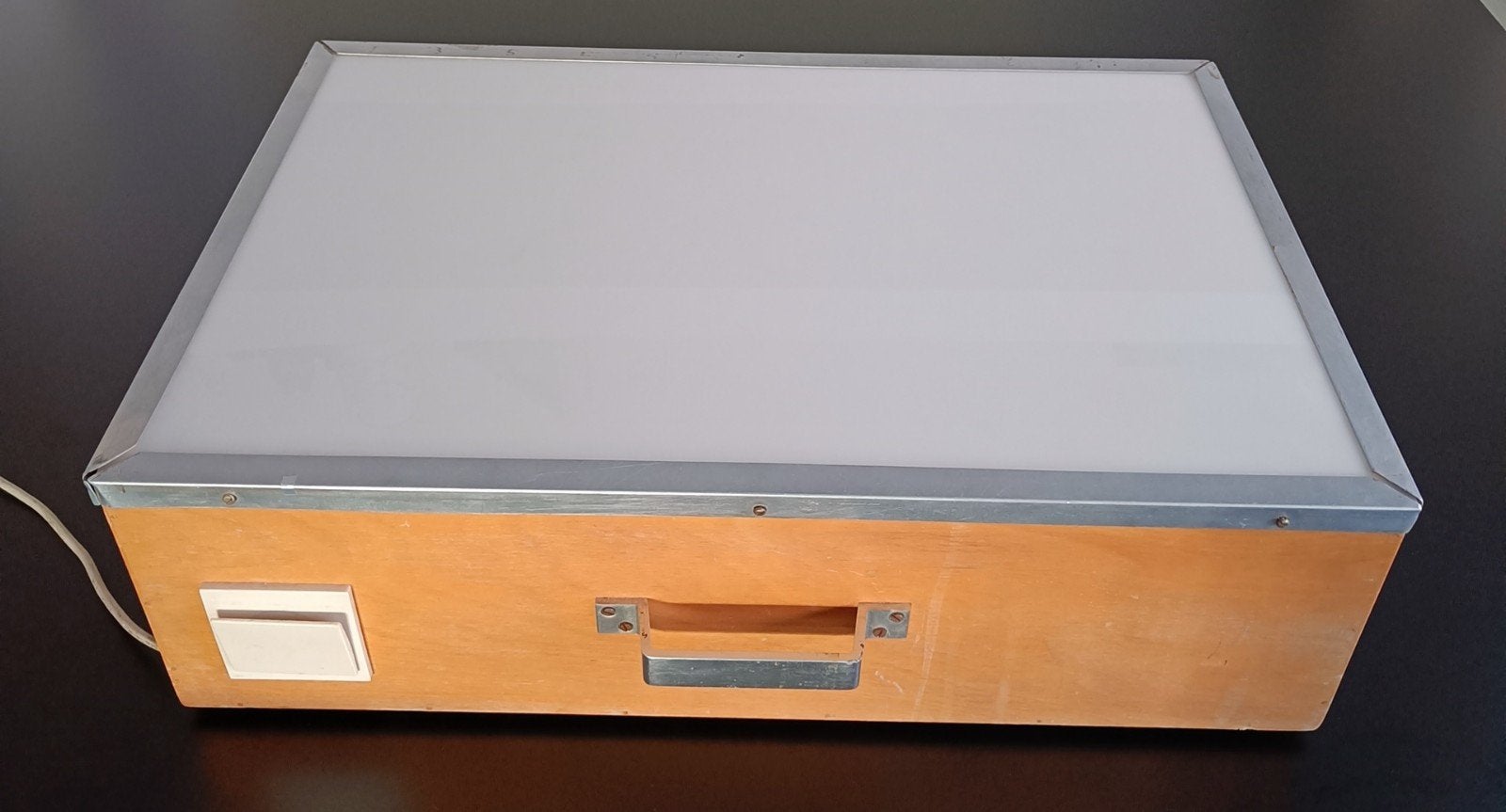 Vintage Röntgen lichtkast met handvat., Ophalen, Gebruikt