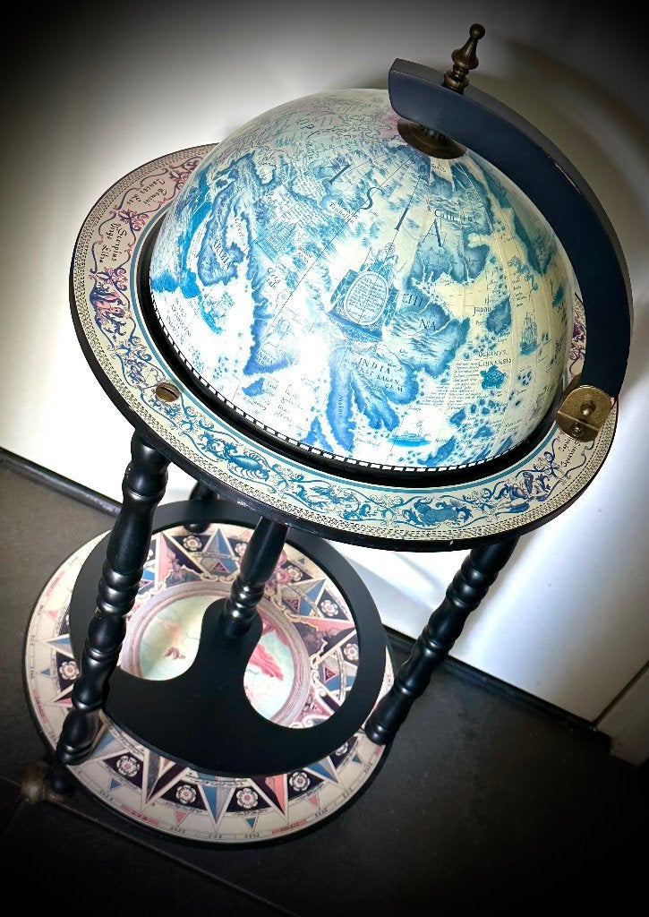Globe drankenbar Wijnbar Bar cart Italiaanse stijl Vintage, Ophalen