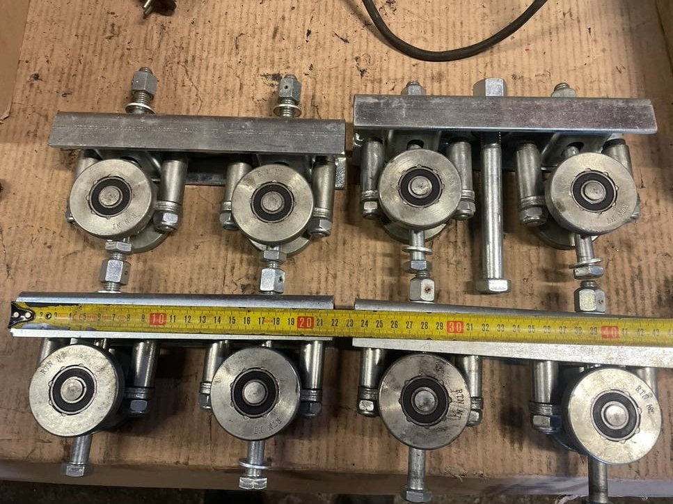 Set van 4 zware industriële wielen voor poort deur, Ophalen, Nieuw