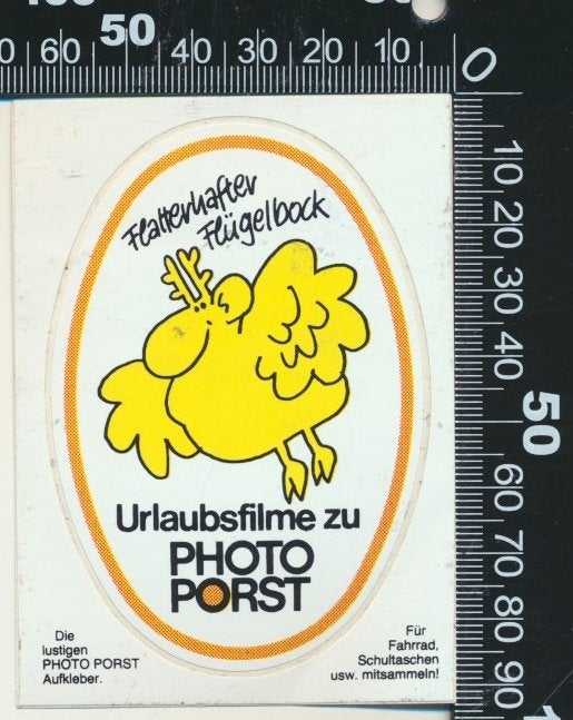 Sticker: Photo Porst - Urlaubsfilme, Ophalen of Verzenden, Zo goed als nieuw, Bedrijf of Vereniging