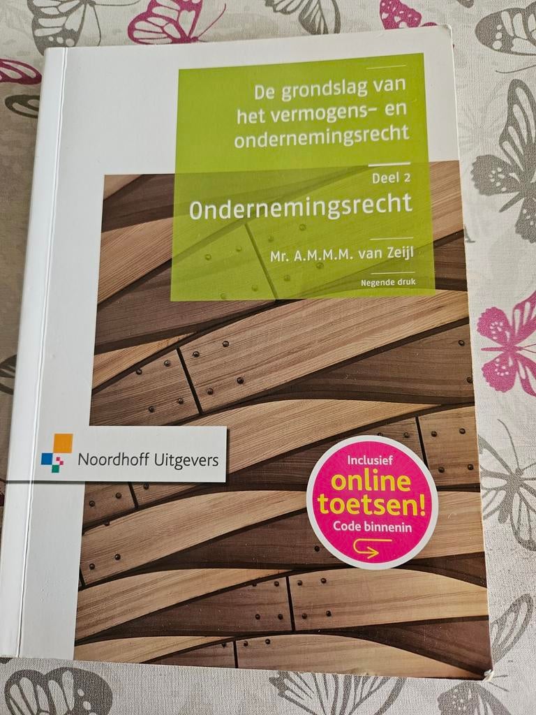 Ondernemingsrecht Deel 2 - Mr. A.M.M. van Zeijl, Boeken, Zo goed als nieuw, Mr. A.M.M. van Zeijl, Gamma, HBO
