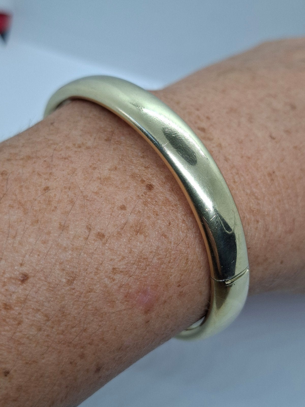 14 Karaats Gouden Slavenarmband 585 met Zilveren Kern 835, Ophalen of Verzenden, Goud, Goud